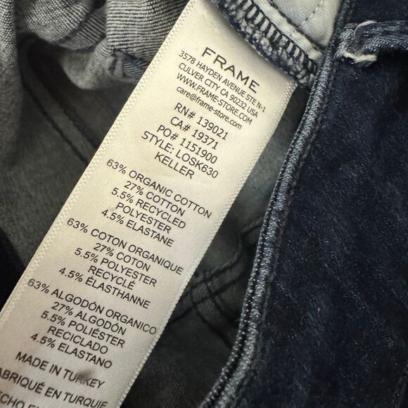 FRAME Le One Skinny Dark Wash Skinny Jeans Size 2 - Picture 4 of 6